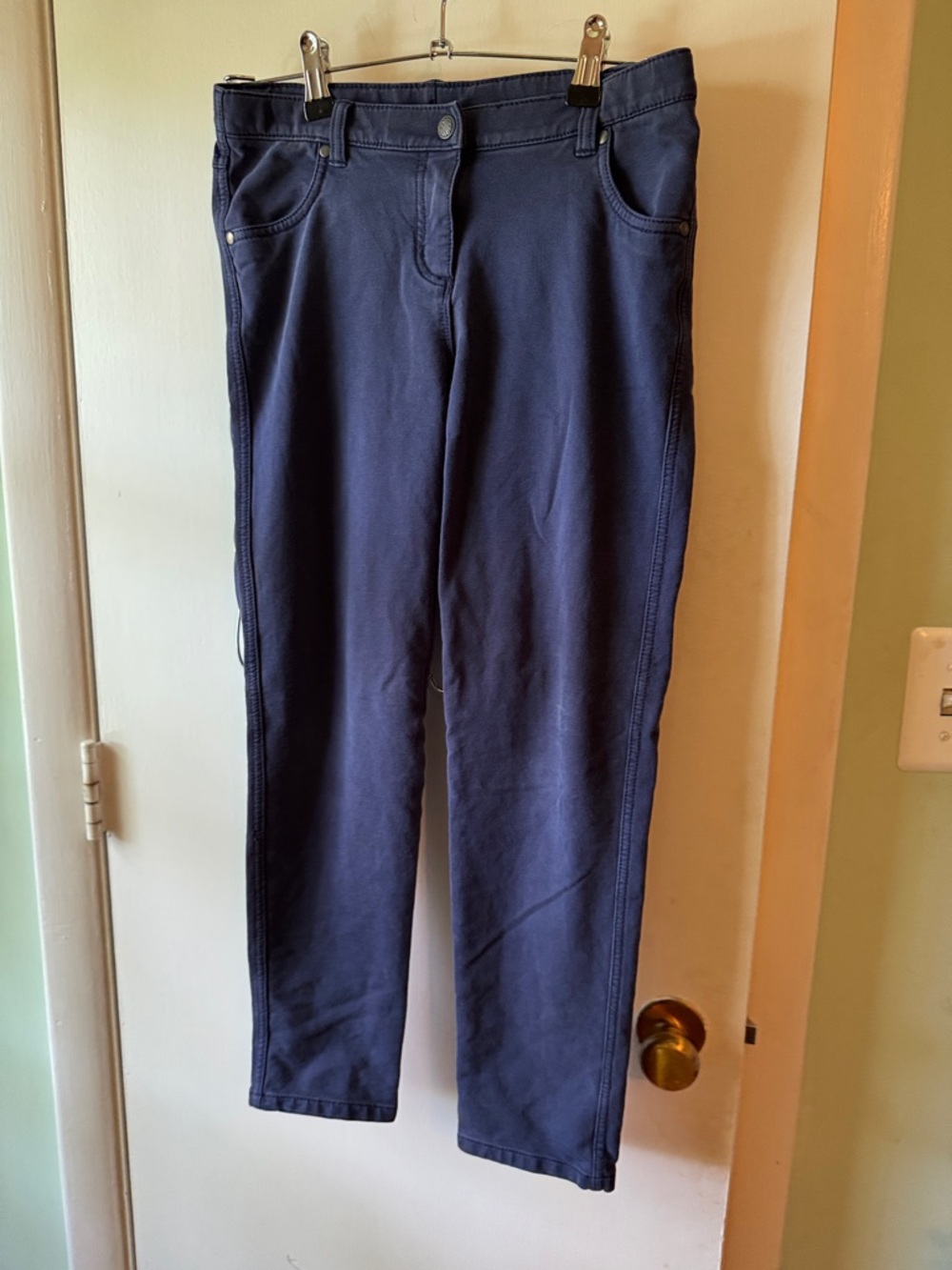 Hanna Andersson Girls Pants Pockets Blue size 140 (10)